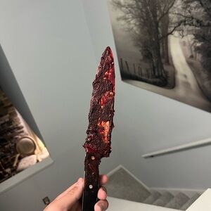 Knife Prop Gory Kitchen Weapon, Costume Accessory Gift, Perfect for Halloween.